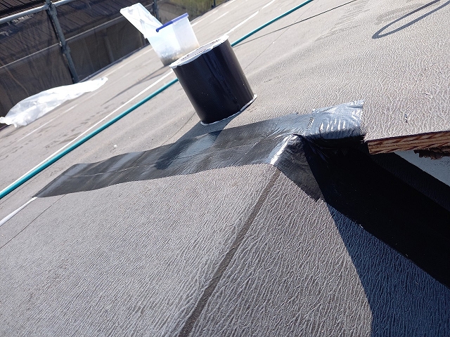 棟違い部も雨仕舞